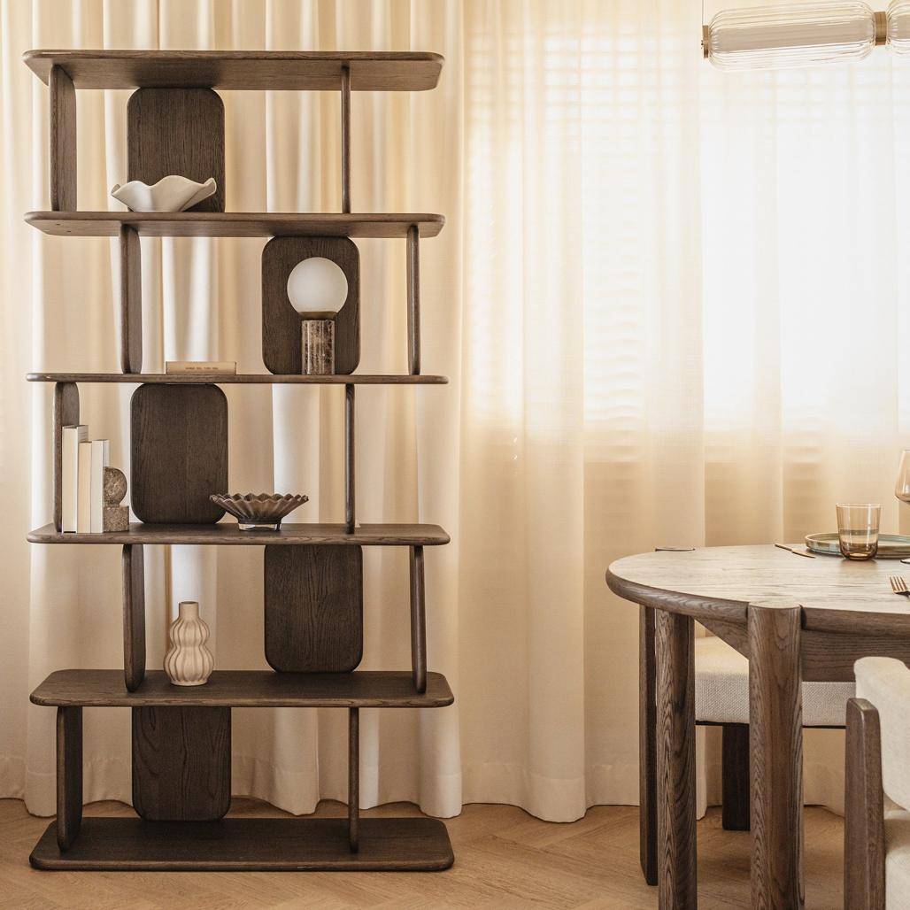 Scaffale arrotondato SALA, marrone espresso