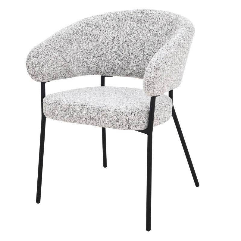 Sedia AMUL rivestita, seduta beige/gambe nere