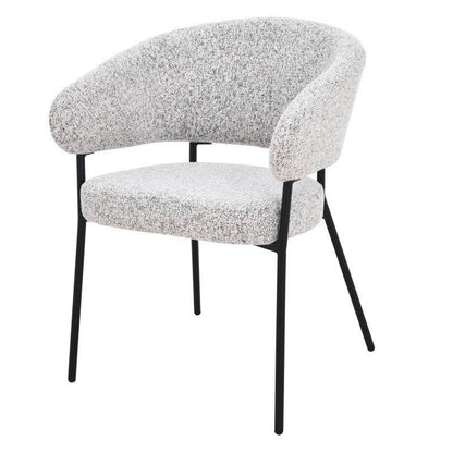 Sedia AMUL rivestita, seduta beige/gambe nere