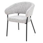 Stuhl AMUL gepolstert, Sitz beige/Beine schwarz