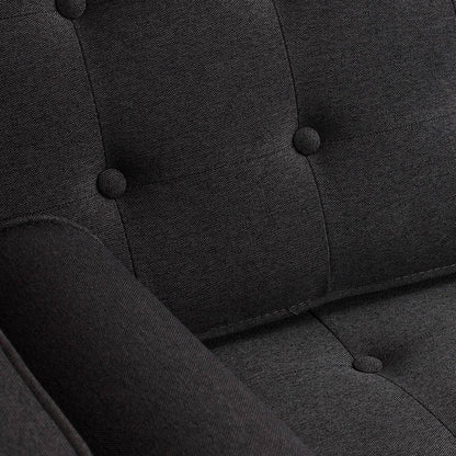Schlafsofa 2-Sitzer TOPIC WOOD Anthrazit Natur