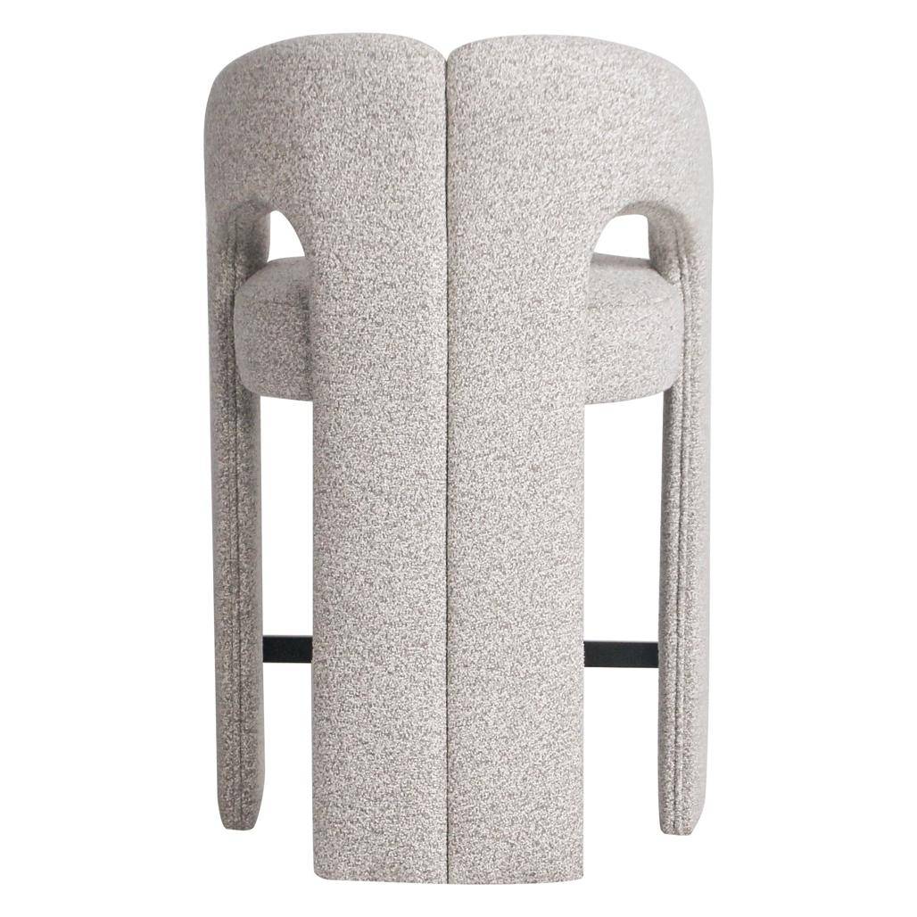 Sgabello imbottito JOEL, grigio-beige