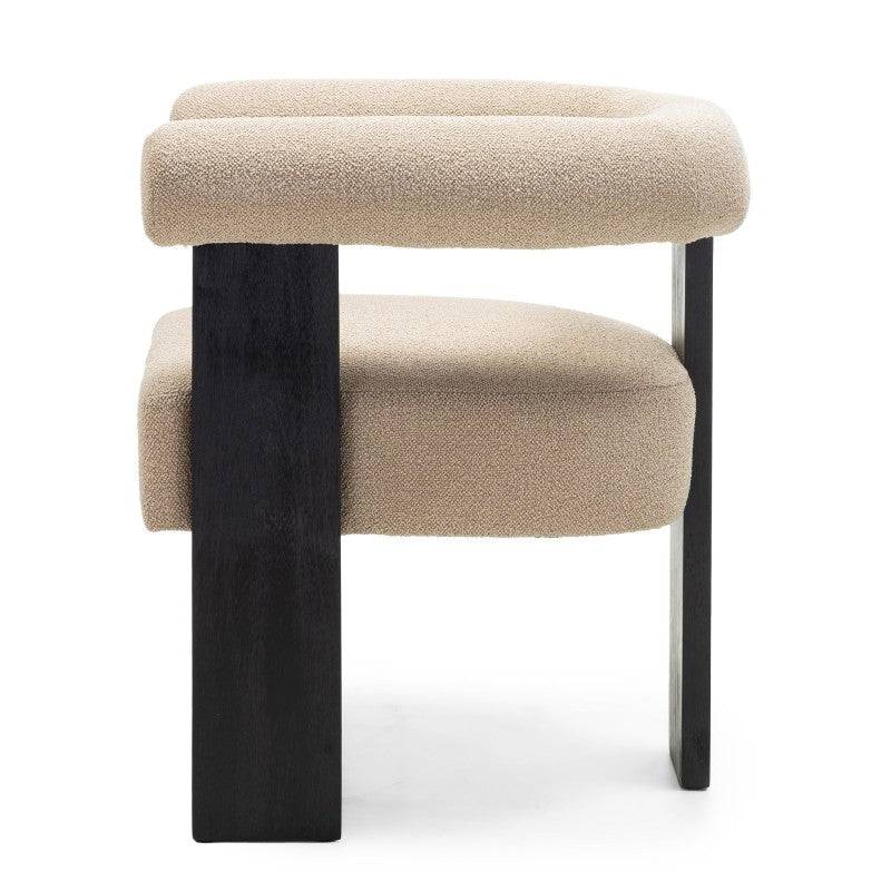 Sedia imbottita MARGARET Beige/Nero