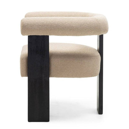 Sedia imbottita MARGARET Beige/Nero
