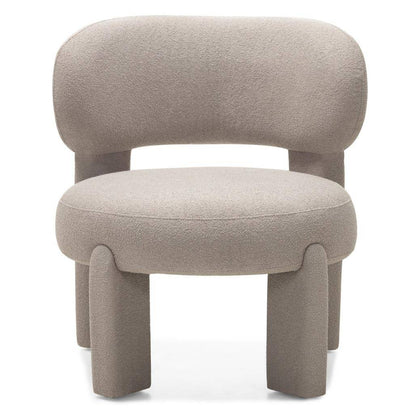 Poltrona imbottita SAMMA, grigio-beige, bouclé