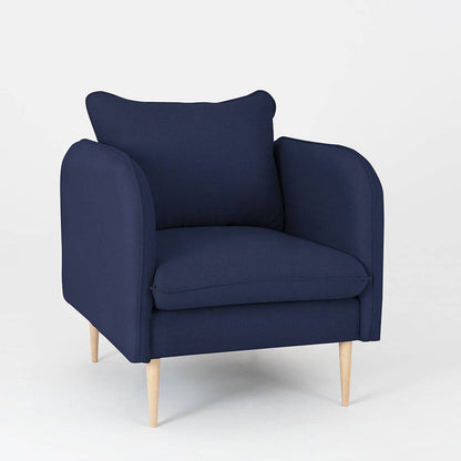 Poltrona POSH WOOD - Inchiostro, Naturale