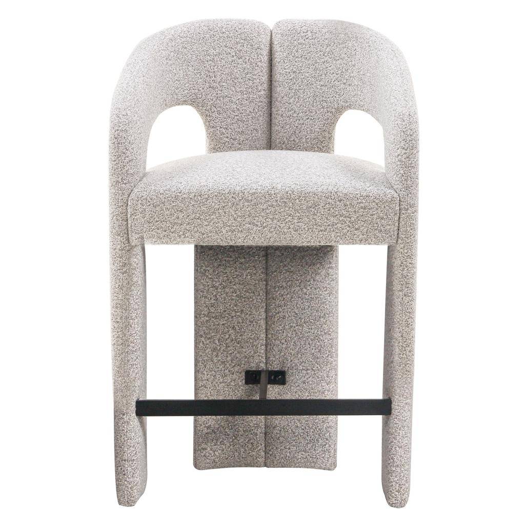 Sgabello imbottito JOEL, grigio-beige