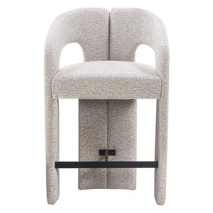 Sgabello imbottito JOEL, grigio-beige