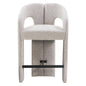 JOEL Padded Stool, Grey-Beige
