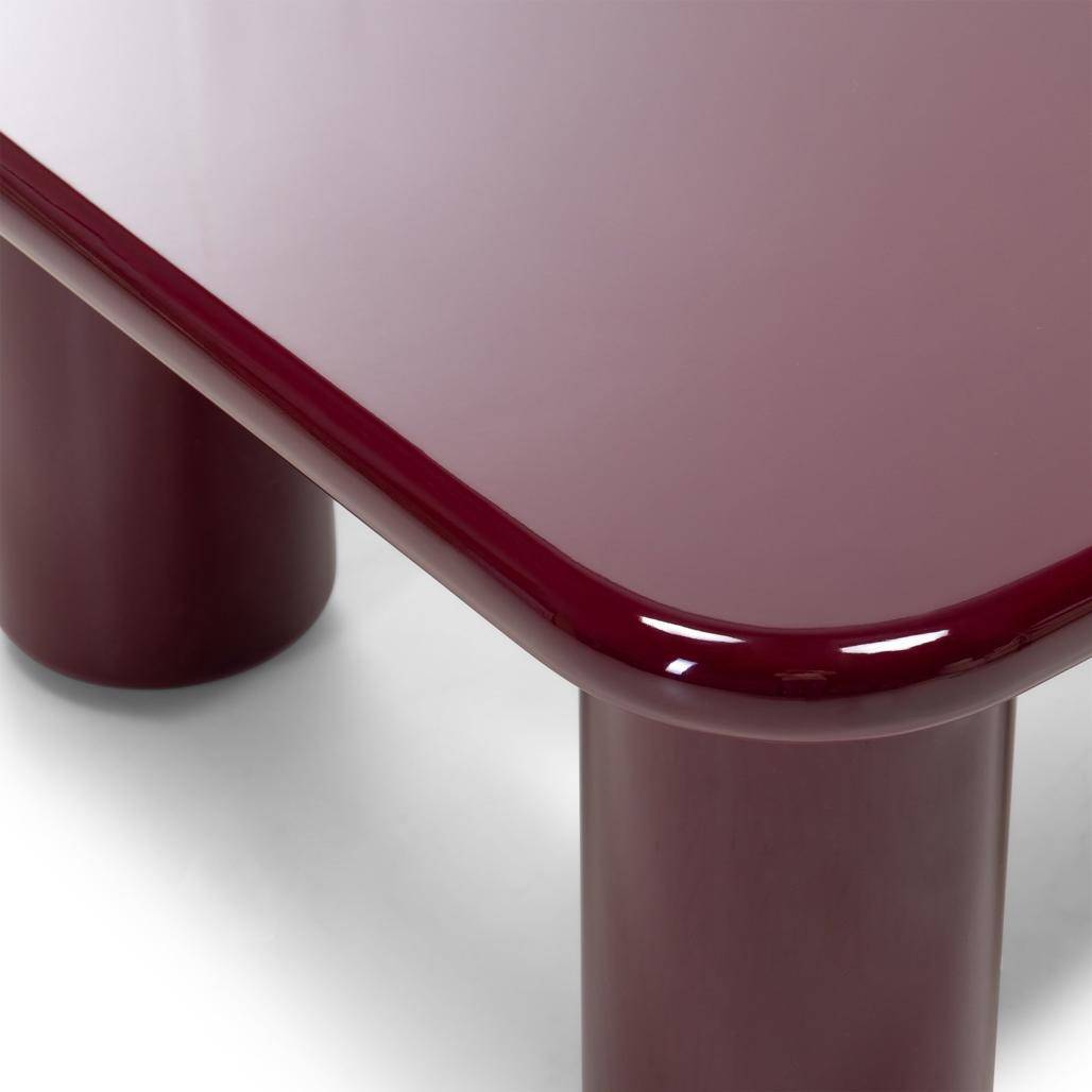 Couchtisch MURIEN 70 cm, Bordeaux/Kirsche