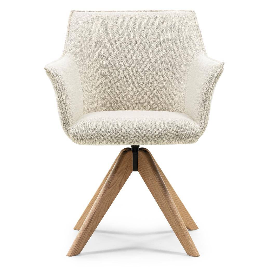 Drehstuhl MANER, Creme, Eiche