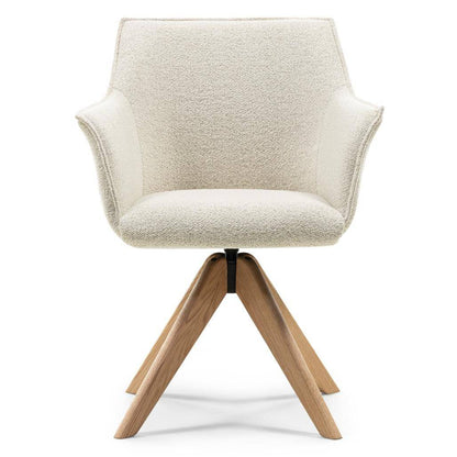 Drehstuhl MANER, Creme, Eiche