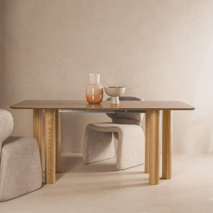 Ausziehbarer Tisch LOALOA 140-200 cm, Wildeiche Natur
