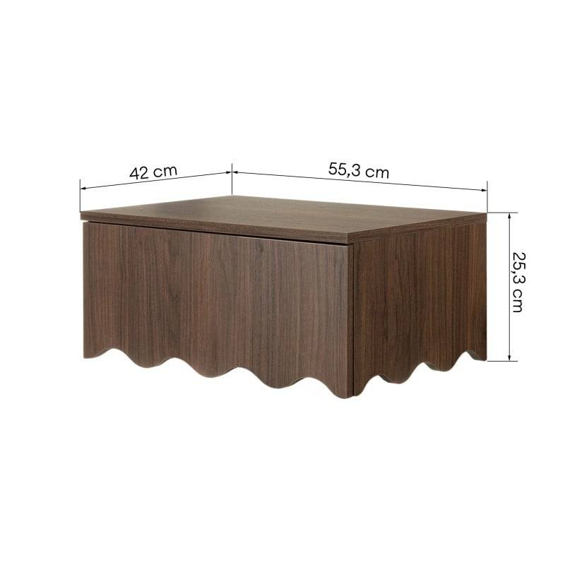 Comodino TIM Villa Walnut con Onda
