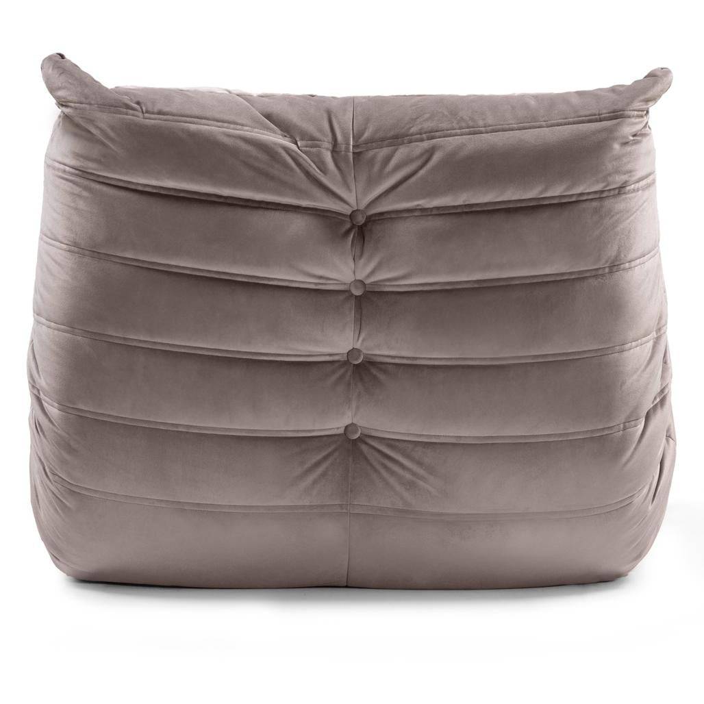Poltrona Lounge LIBELLULE, marrone-grigio, velluto