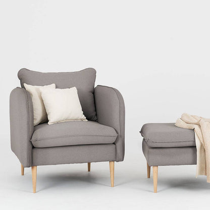 Poltrona POSH WOOD - Acciaio, Naturale