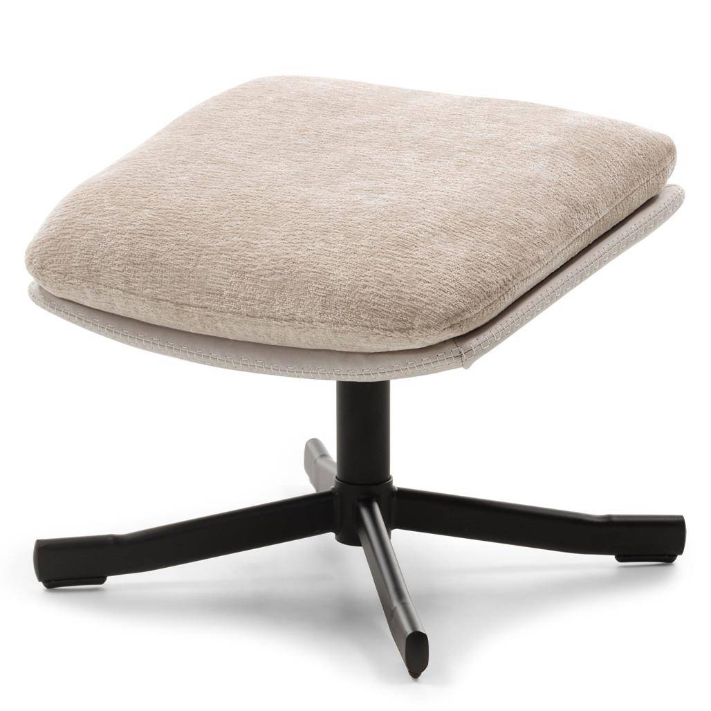 Poltrona Girevole UNO, beige con poggiapiedi