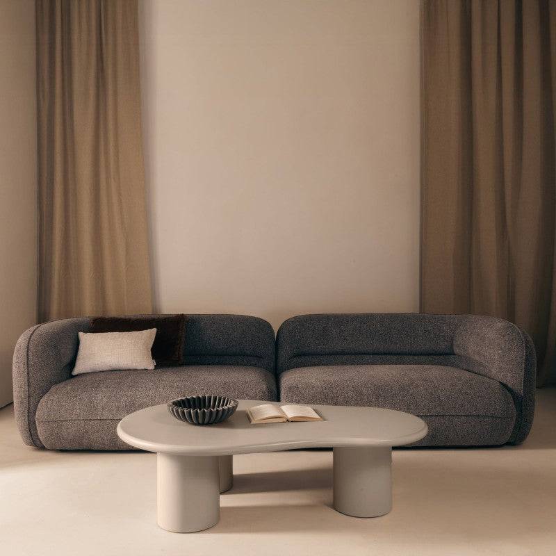 Tavolino NADINI, beige scuro, opaco, forme arrotondate