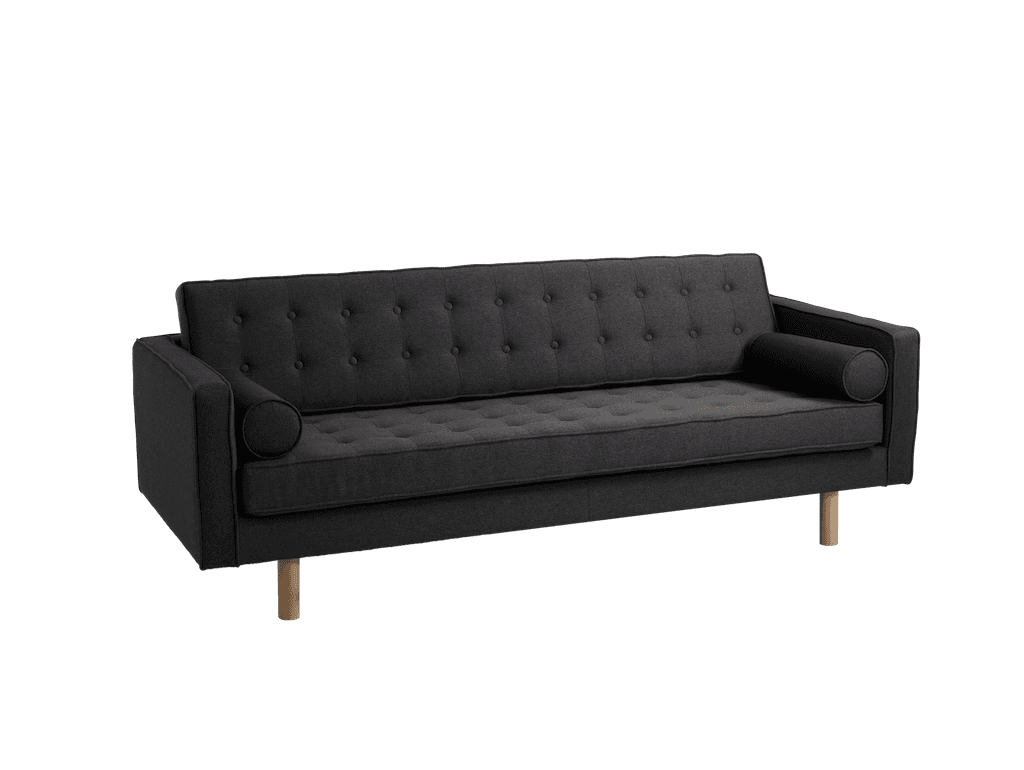 Divano 3 Posti TOPIC WOOD Carbone Naturale