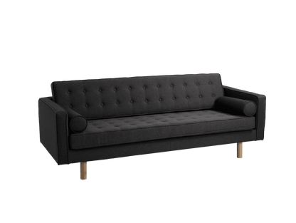 Divano 3 Posti TOPIC WOOD Carbone Naturale