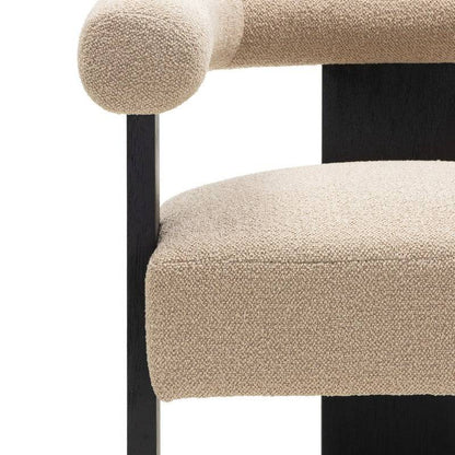 Sedia imbottita MARGARET Beige/Nero