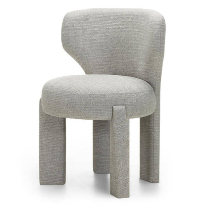 Sedia imbottita MALI beige-grigio, forme arrotondate