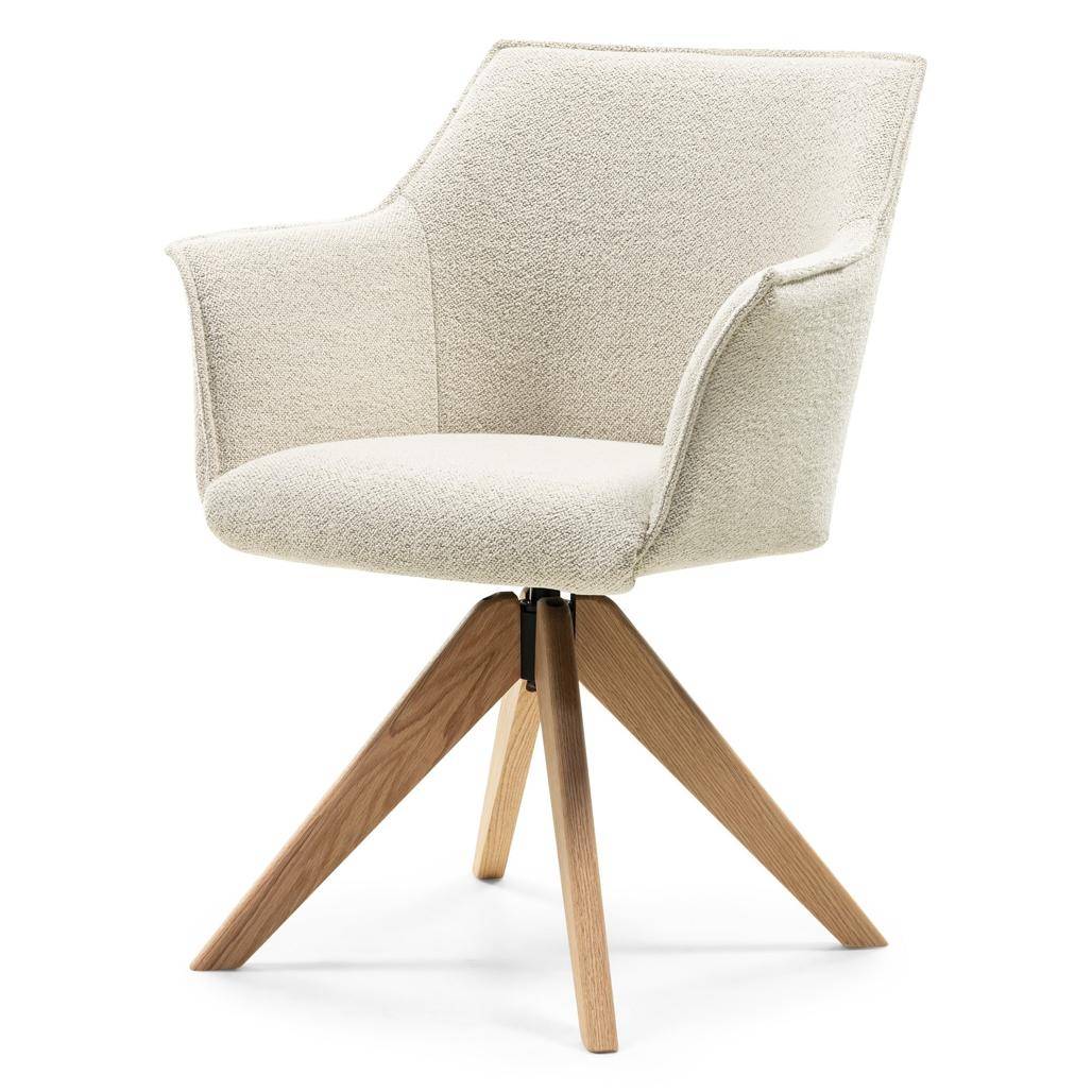 Drehstuhl MANER, Creme, Eiche