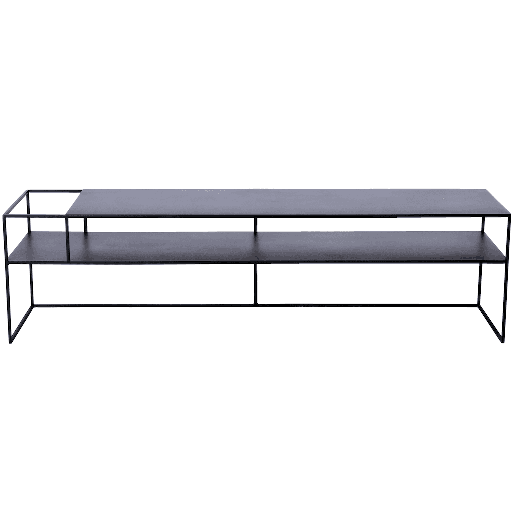 Tavolo RTV SENSO FLOWER METAL 170x45 L - nero