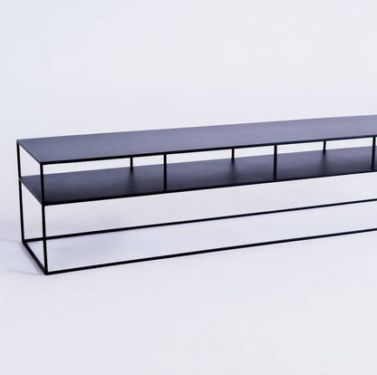 Tavolino RTV TENSIO 2 FLOOR METAL 200x45 - Nero