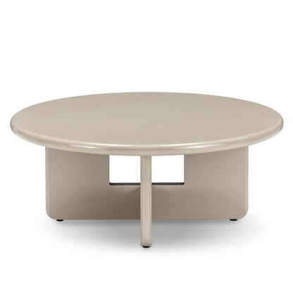 Couchtisch LARNA 80 cm Hochglanz Beige