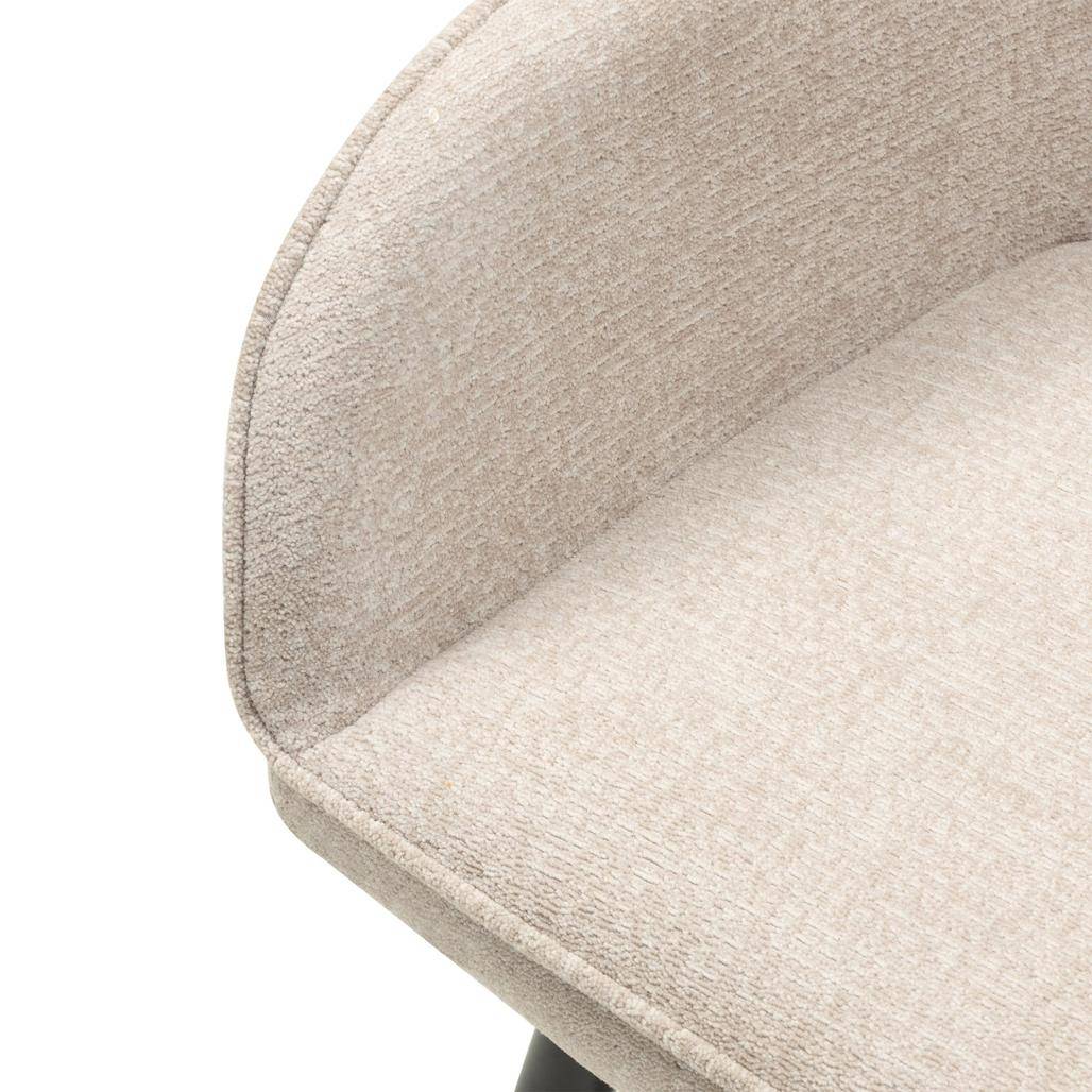 Esszimmerstuhl RUSSO, Cappuccino/Schwarz lackierte Beine