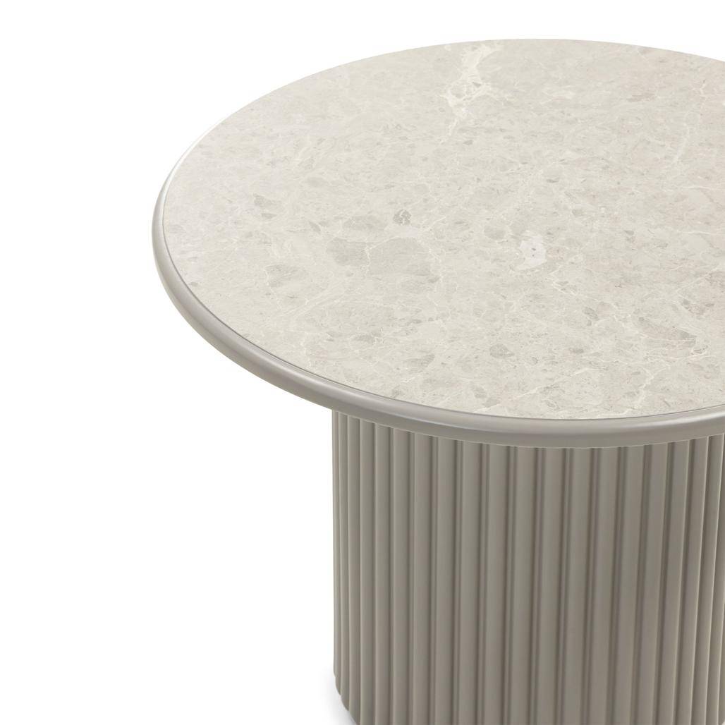 Couchtisch ASTI 60 cm, grau, Marmoroptik