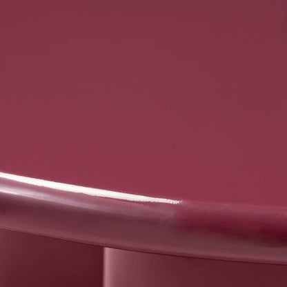 Tavolino BURGUN 80 cm, bordeaux, finitura lucida