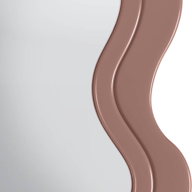 Specchio SELLEG 177x75 cm, forma organica, beige mousse