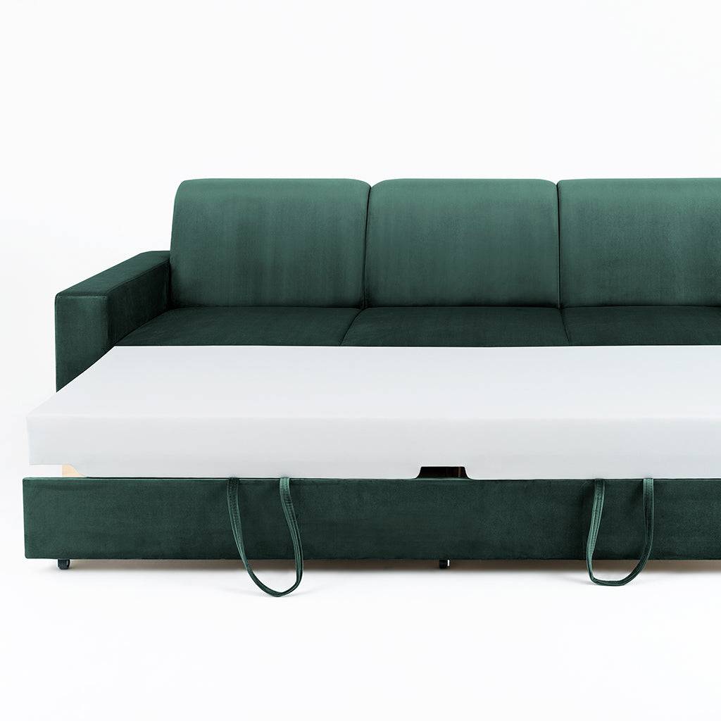 Divano letto STABLE 3 posti - avocado, naturale
