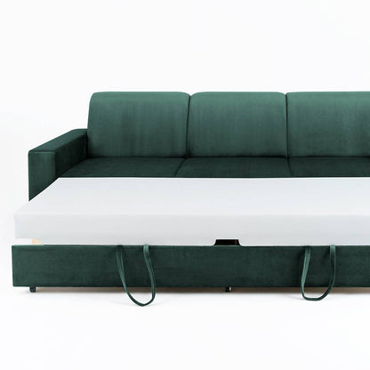 Divano letto STABLE 3 posti - avocado, naturale
