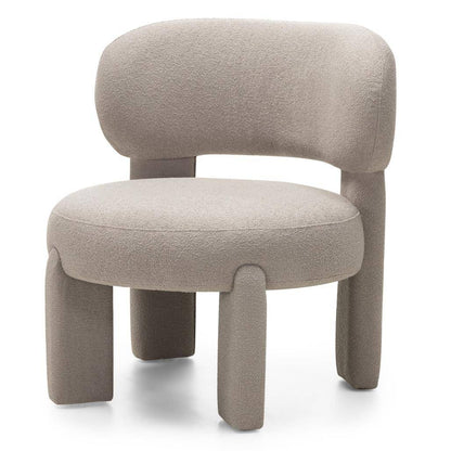 Poltrona imbottita SAMMA, grigio-beige, bouclé
