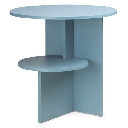 Tavolino ESO rotondo, blu gesso