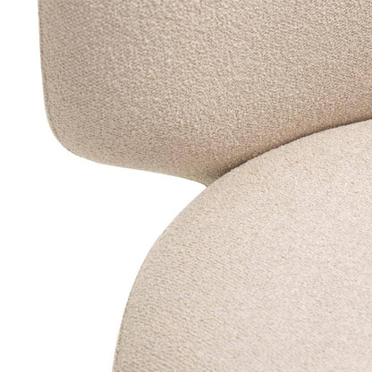 Poltrona imbottita SELENE, beige, bouclé