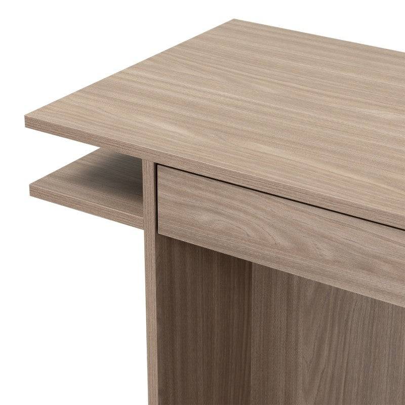 Scrivania/Console ANSO con cassetto, quercia perla