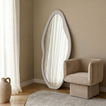 Specchio MARIMAR 180x80 cm, forma irregolare, beige chiaro