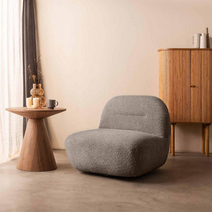 Sessel BOCHIC Drehsockel, Braun-Grau