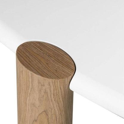 Tisch OBUO 125 cm Weiß Nussbaum