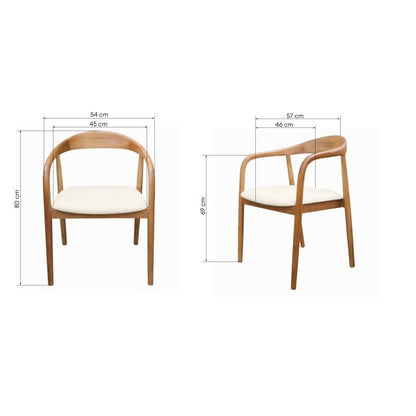 Sedia UDVIKA 2.0, legno naturale/panna