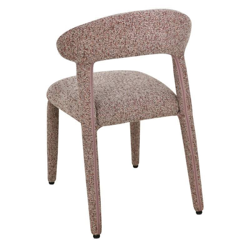 Sedia imbottita IROKIH, melange beige e bordeaux