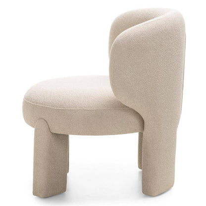 Poltrona imbottita SELENE, beige, bouclé