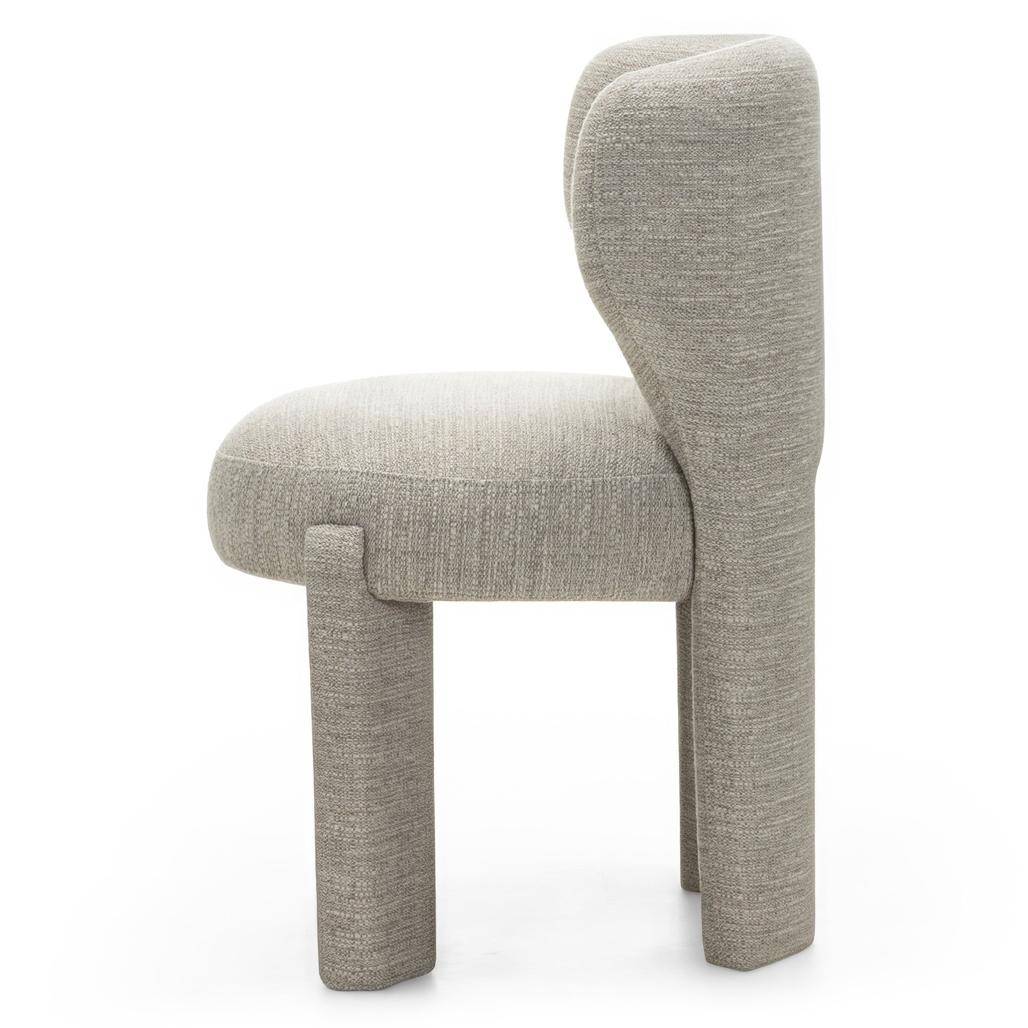Polsterstuhl MALI beige, abgerundete Formen