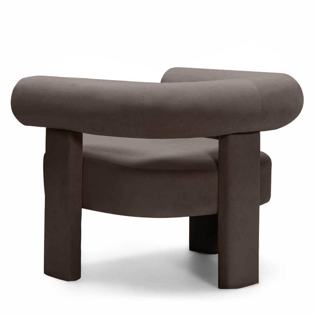 Poltrona ATYPIQUE, marrone, velluto