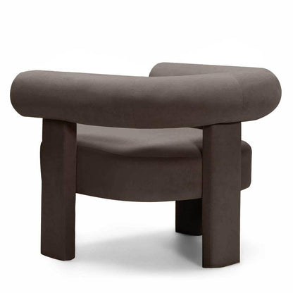 Poltrona ATYPIQUE, marrone, velluto