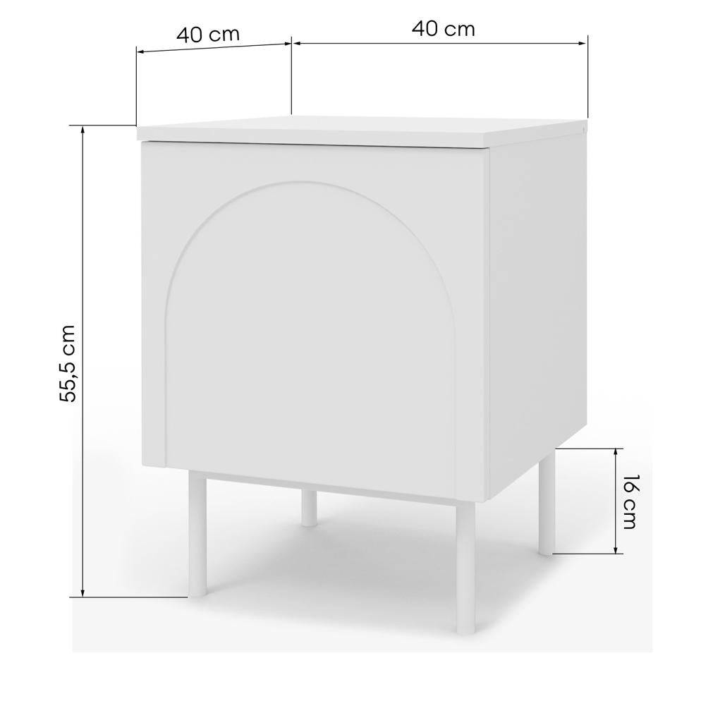 Comodino AESTHETIC, bianco